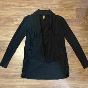 Lucy Tranquility Wrap Black Open Cardigan Yoga Jacket